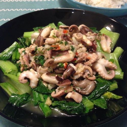 Stir fried Octopus in Gochujang sauce